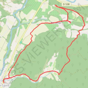 Itinéraire Boucle du Château de la Roche par les ruines de Béconne, distance, dénivelé, altitude, carte, profil, trace GPS
