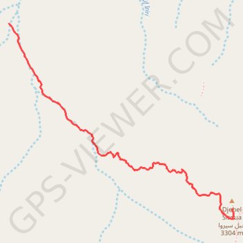 Itinéraire Ascension du Siroua, distance, dénivelé, altitude, carte, profil, trace GPS