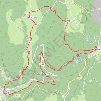 Itinéraire 1-252, distance, dénivelé, altitude, carte, profil, trace GPS
