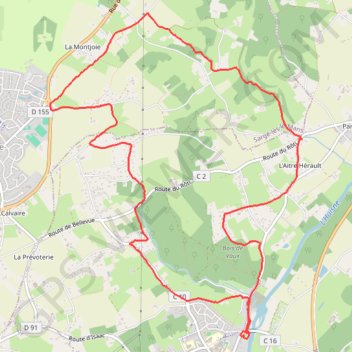 Itinéraire Boulevard Nature d'Yvré L'Evêque, distance, dénivelé, altitude, carte, profil, trace GPS