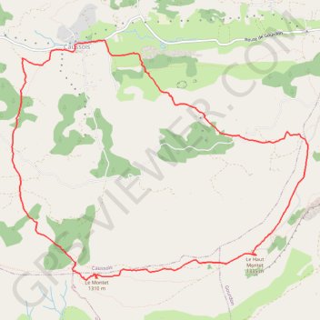 Itinéraire Le Haut Montet, Plateau de Caussols, distance, dénivelé, altitude, carte, profil, trace GPS