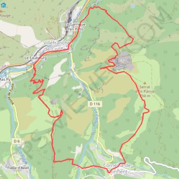 Itinéraire Boucle du Conflent, distance, dénivelé, altitude, carte, profil, trace GPS