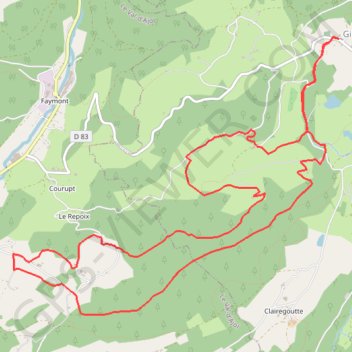Itinéraire Les sources du Rey, distance, dénivelé, altitude, carte, profil, trace GPS