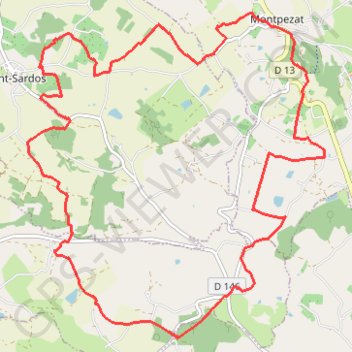 Itinéraire Randonnée entre Lot et Garonne, distance, dénivelé, altitude, carte, profil, trace GPS