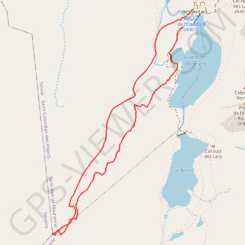 Itinéraire Aiguille de Laisse / Roc de la Balme, distance, dénivelé, altitude, carte, profil, trace GPS