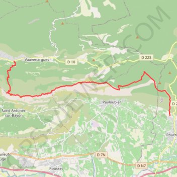 Itinéraire Sainte Victoire, distance, dénivelé, altitude, carte, profil, trace GPS