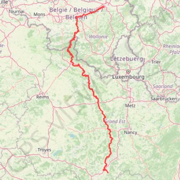 Itinéraire Trk1 Maas-Radweg, distance, dénivelé, altitude, carte, profil, trace GPS