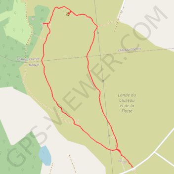 Itinéraire Balade sur la lande du Cluzeau et de la Flotte, distance, dénivelé, altitude, carte, profil, trace GPS