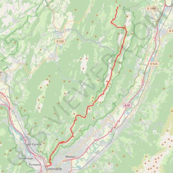 Itinéraire Traversée chartreuse jour 1, distance, dénivelé, altitude, carte, profil, trace GPS