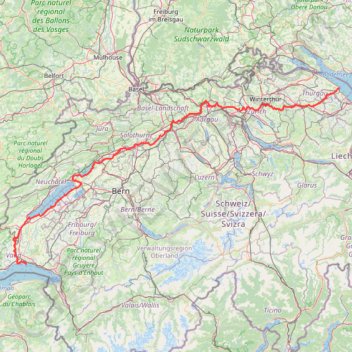 Itinéraire Nouveau tracé de points 1, distance, dénivelé, altitude, carte, profil, trace GPS