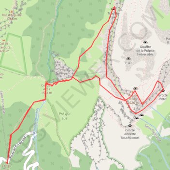Itinéraire Dent de Crolles, distance, dénivelé, altitude, carte, profil, trace GPS