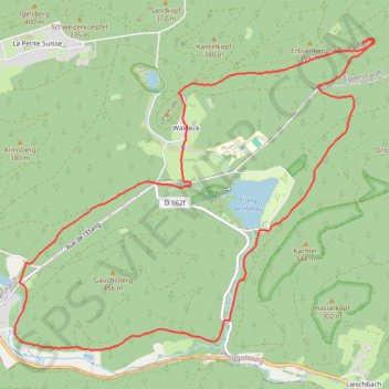 Itinéraire Balade autour de l'étang de Hanau, distance, dénivelé, altitude, carte, profil, trace GPS