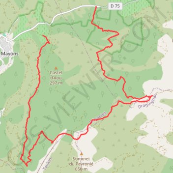 Itinéraire Crete robert vallon rascas, distance, dénivelé, altitude, carte, profil, trace GPS