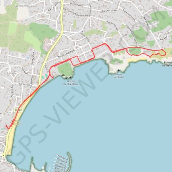 Itinéraire MORGAT Pointe du MENHIR, distance, dénivelé, altitude, carte, profil, trace GPS