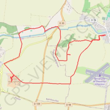 Itinéraire Chavenay Grignon, distance, dénivelé, altitude, carte, profil, trace GPS