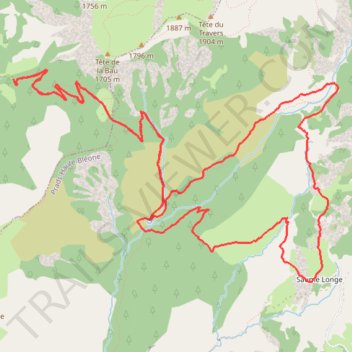 Itinéraire Mariaud-piefourchat, distance, dénivelé, altitude, carte, profil, trace GPS