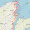 Itinéraire Littoral de Lézardrieux au Québo, distance, dénivelé, altitude, carte, profil, trace GPS