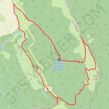 Itinéraire Le Platary par le col du Prayet, distance, dénivelé, altitude, carte, profil, trace GPS