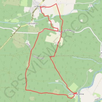 Itinéraire Promenade dans la forêt du Béas à Sainte-Catherine, distance, dénivelé, altitude, carte, profil, trace GPS
