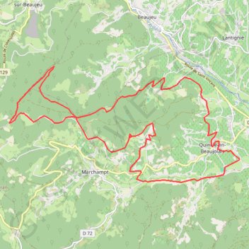 Itinéraire Pays Beaujolais - Quincié-en-Beaujolais, distance, dénivelé, altitude, carte, profil, trace GPS