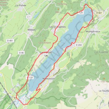 Itinéraire Lac de Saint-Point, distance, dénivelé, altitude, carte, profil, trace GPS