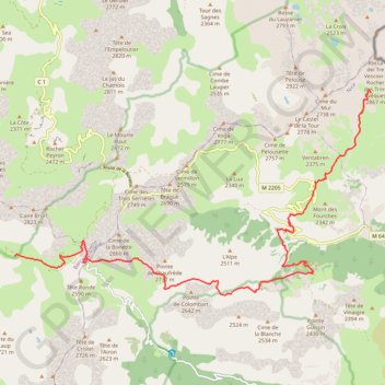 Itinéraire GR56 - Tour de l'Ubaye, jour 3, distance, dénivelé, altitude, carte, profil, trace GPS