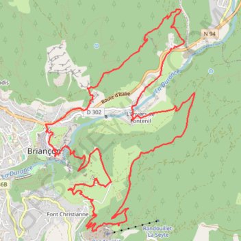 Itinéraire Les forts de Briançon, distance, dénivelé, altitude, carte, profil, trace GPS