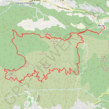 Itinéraire La grande etoile par gardanne, distance, dénivelé, altitude, carte, profil, trace GPS