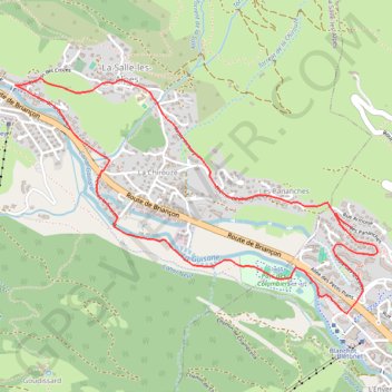 Itinéraire Parcours vers église St Marcelin, distance, dénivelé, altitude, carte, profil, trace GPS