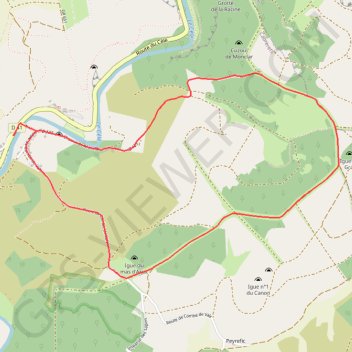 Itinéraire Forêt domaniale de Cabrerets, distance, dénivelé, altitude, carte, profil, trace GPS