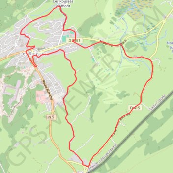 Itinéraire Tour du village des Rousses VTC VAE, distance, dénivelé, altitude, carte, profil, trace GPS