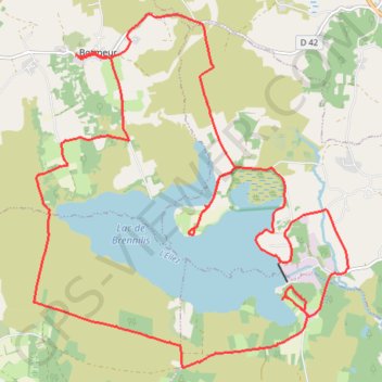 Itinéraire De Botmeur au réservoir de Saint-Michel, distance, dénivelé, altitude, carte, profil, trace GPS