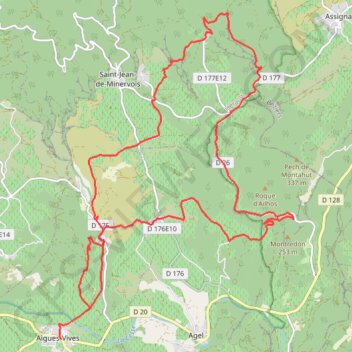 Itinéraire L'Église du Trou de Saint-Jean-de-Minervois, distance, dénivelé, altitude, carte, profil, trace GPS