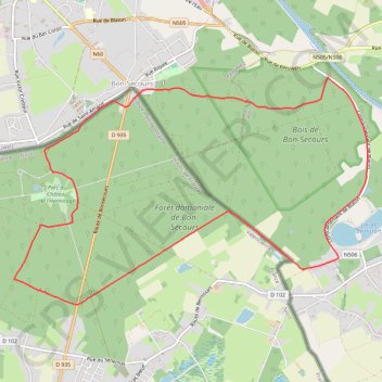 Itinéraire Circuit transfrontalier de Bon-Secours, distance, dénivelé, altitude, carte, profil, trace GPS
