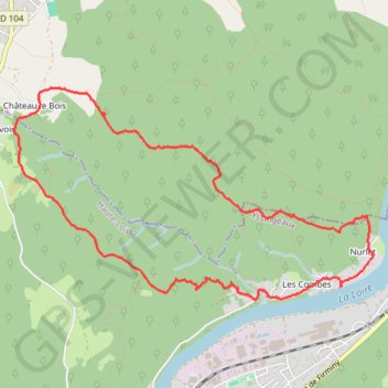 Itinéraire Nurols - Château-le-Bois, distance, dénivelé, altitude, carte, profil, trace GPS
