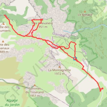 Itinéraire Vallon Combeau, distance, dénivelé, altitude, carte, profil, trace GPS