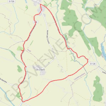 Itinéraire 180314 Issel, distance, dénivelé, altitude, carte, profil, trace GPS