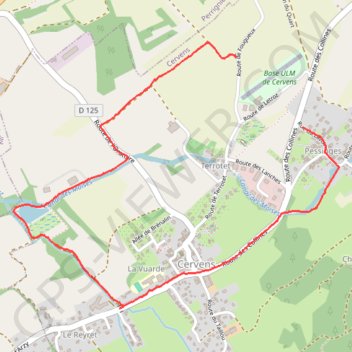 Itinéraire Cervens Pessinges Miroir des Eaux, distance, dénivelé, altitude, carte, profil, trace GPS