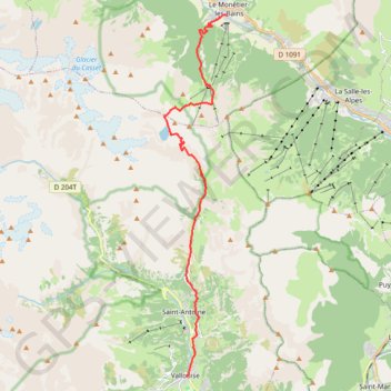Itinéraire J4 TO Monnetier-Echaudat-vallouise-16209370, distance, dénivelé, altitude, carte, profil, trace GPS