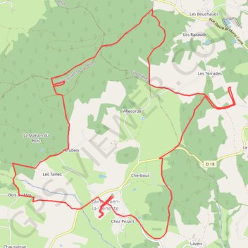 Itinéraire Saint Julien La Geneste Circuit de la Résistance, distance, dénivelé, altitude, carte, profil, trace GPS