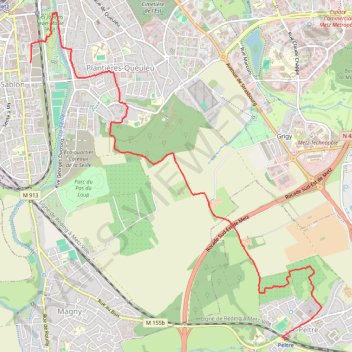 Itinéraire Peltre - Queuleu - Seille - Sablon, distance, dénivelé, altitude, carte, profil, trace GPS