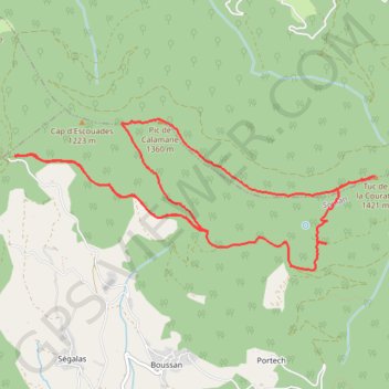 Itinéraire TUC DE LA COURATE, distance, dénivelé, altitude, carte, profil, trace GPS