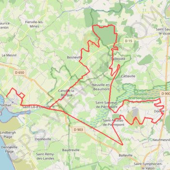 Itinéraire Accro Rando Portbaillaise - Portbail, distance, dénivelé, altitude, carte, profil, trace GPS