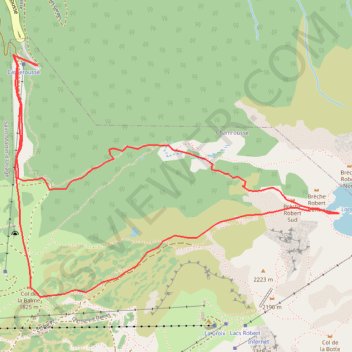 Itinéraire Lacs Robert, distance, dénivelé, altitude, carte, profil, trace GPS