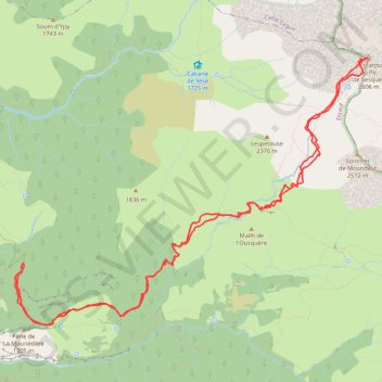 Itinéraire Pic de Sesque, distance, dénivelé, altitude, carte, profil, trace GPS