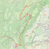 Itinéraire Grande Traversée du Jura (GTJ) - Randonnée de Lajoux (Jura) à Bellegarde-sur-Valserine (Ain), distance, dénivelé, altitude, carte, profil, trace GPS