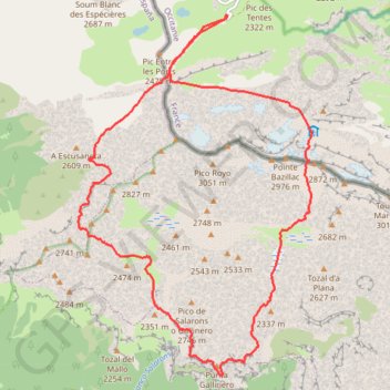 Itinéraire Faja De Las Flores, distance, dénivelé, altitude, carte, profil, trace GPS