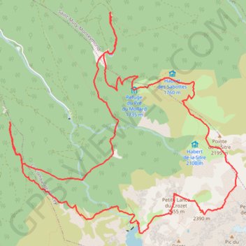 Itinéraire Petite Lance du Crozet en boucle depuis La Souille (Belledonne), distance, dénivelé, altitude, carte, profil, trace GPS