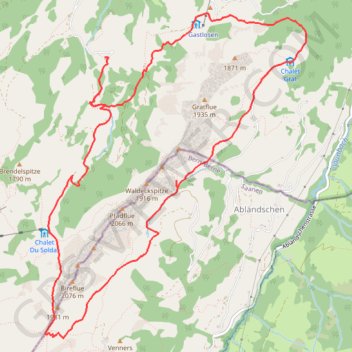 Itinéraire Swisstopo Route, distance, dénivelé, altitude, carte, profil, trace GPS