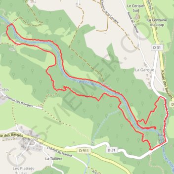 Itinéraire Chaos du Chéran, distance, dénivelé, altitude, carte, profil, trace GPS